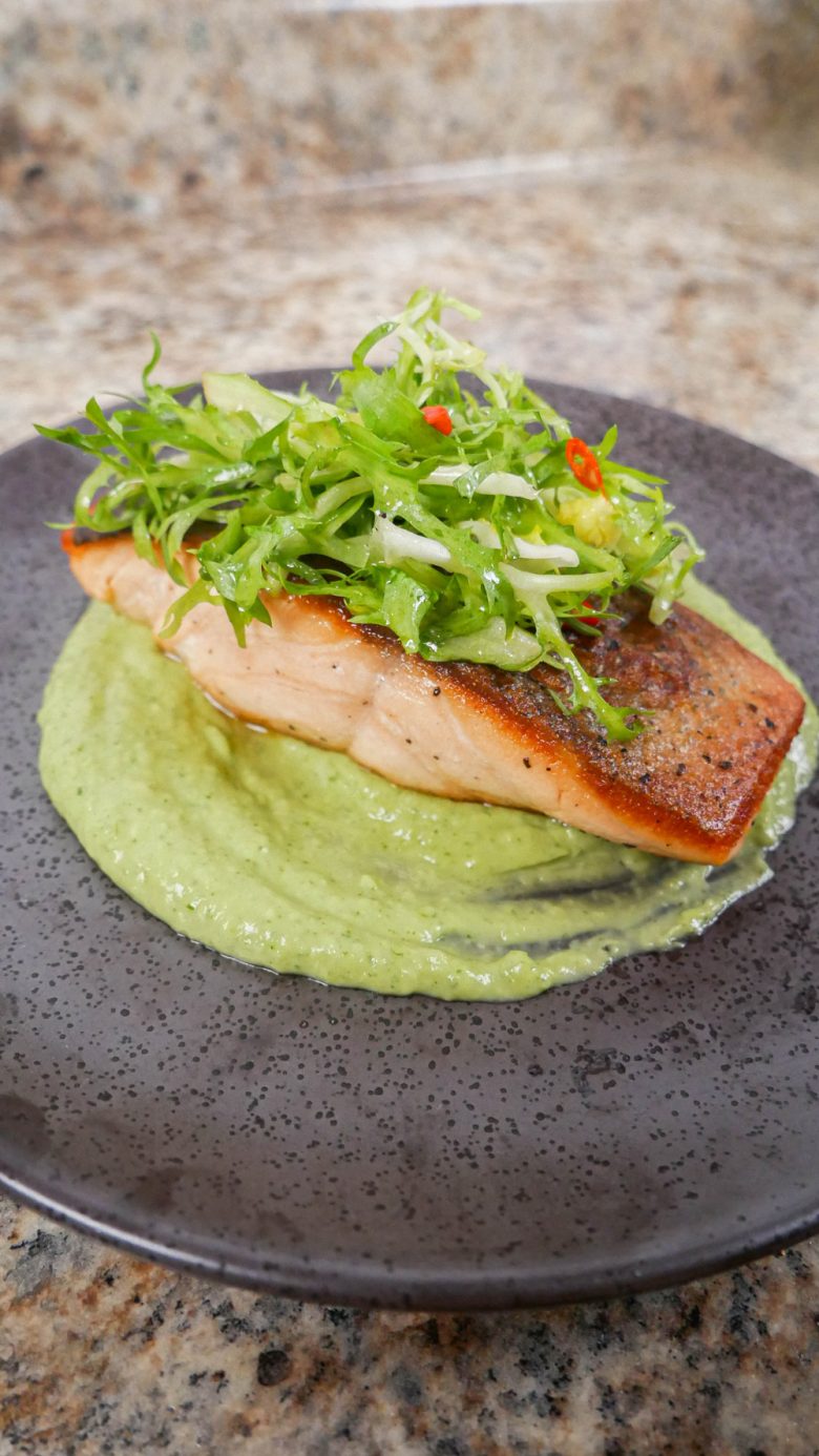 Pan Seared Salmon with Crispy Skin - Jecca Chantilly