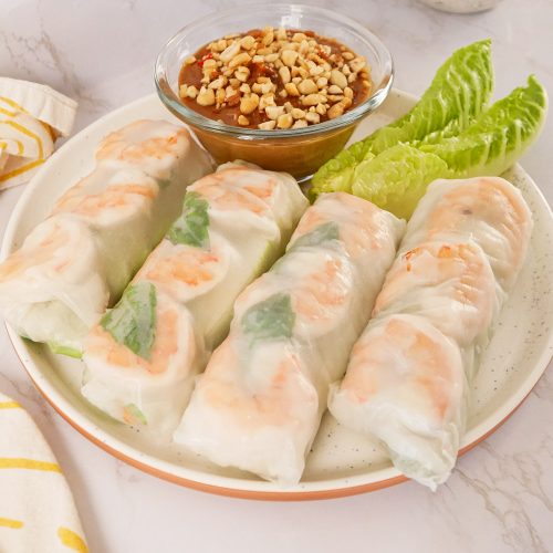 Shrimp Summer Rolls with Peanut Sauce - Jecca Chantilly