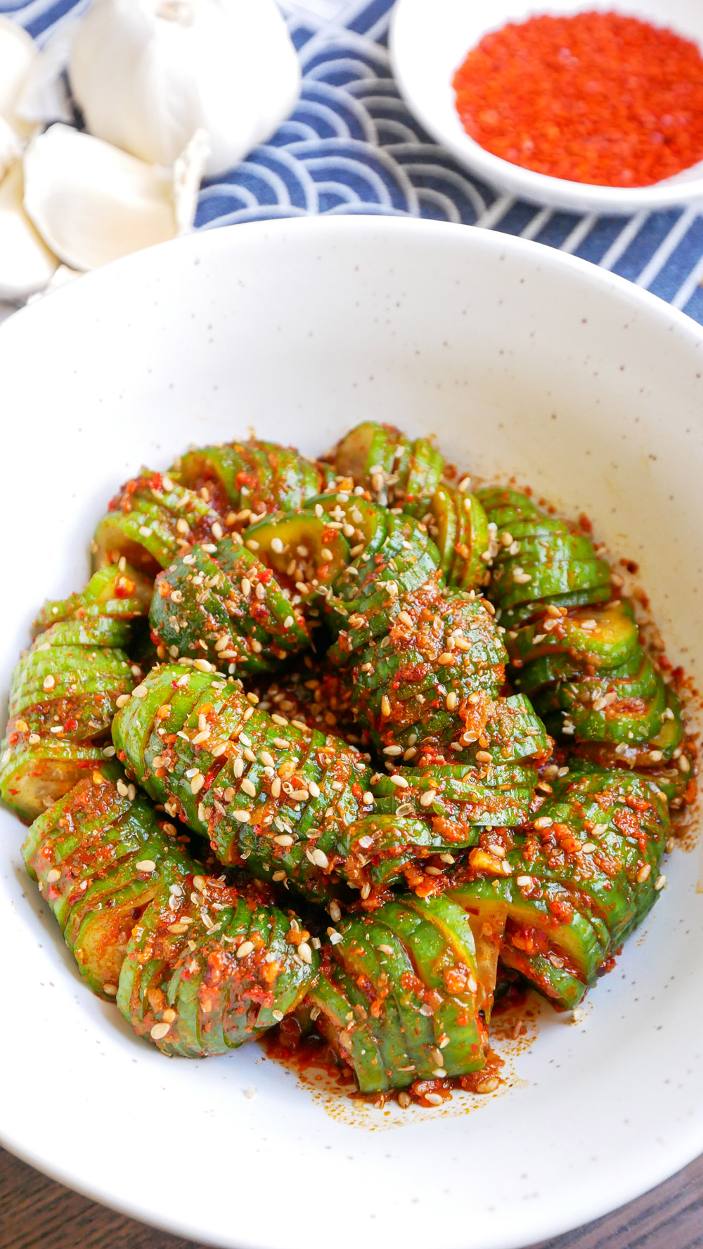 Spicy Asian Cucumber Salad - Jecca Chantilly