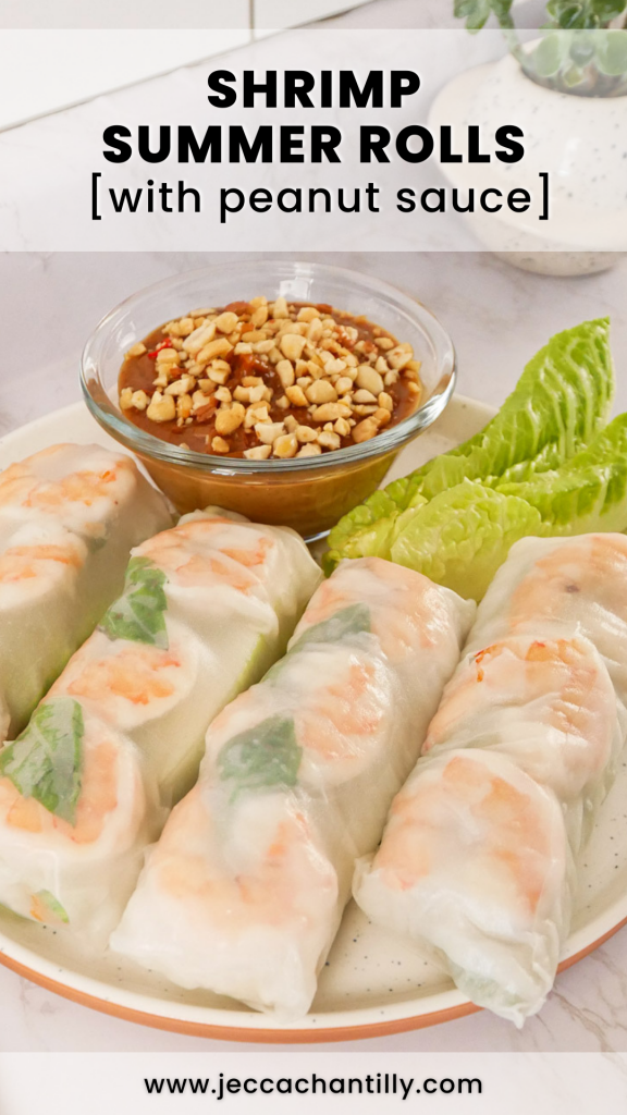 Shrimp Egg Rolls with Spicy Peanut Dipping Sauce - Life's Ambrosia