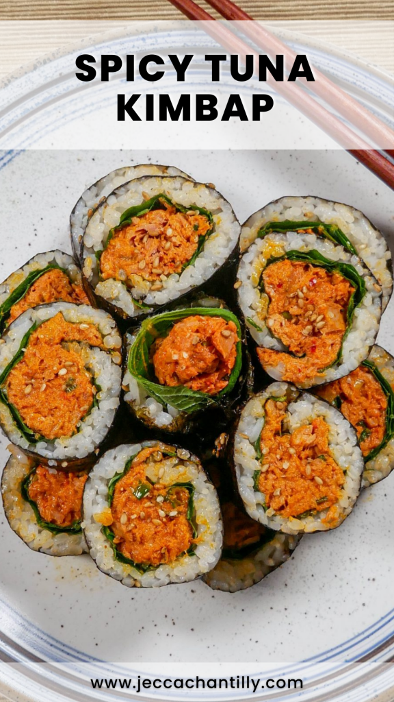 Easy Korean Spicy Tuna Kimbap - Jecca Chantilly