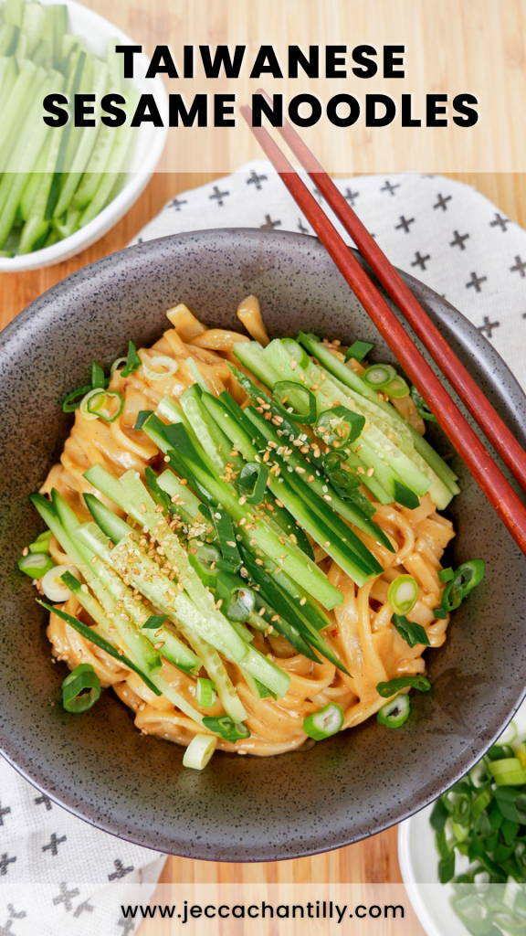 Taiwanese Sesame Noodles (Ma Jiang Mian) - Jecca Chantilly