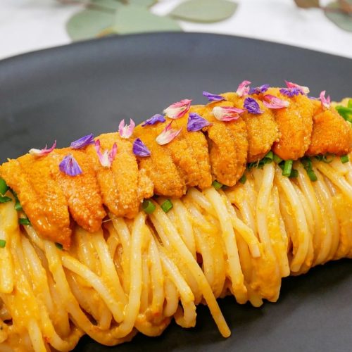 Creamy Uni Pasta (Japanese sea urchin pasta) - Tiffoodss