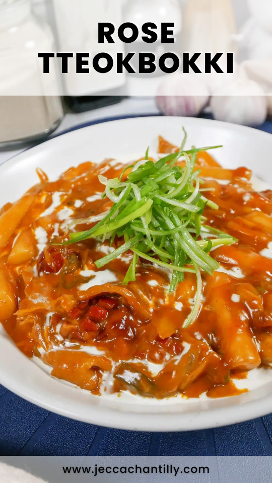 Rose Tteokbokki - A Milder Version of the Korean Rice Cake Dish