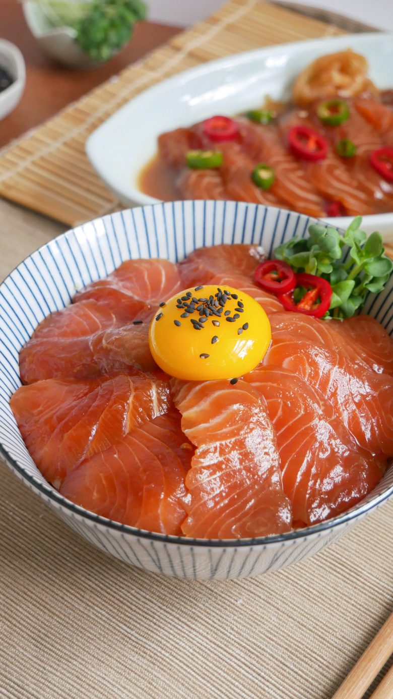 Korean Marinated Salmon Sashimi 연어장 (Yeoneojang) Jecca Chantilly