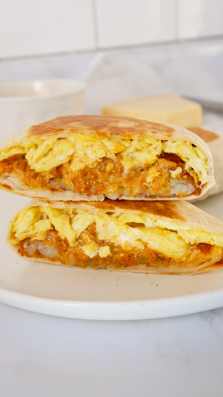 Homemade Breakfast Crunchwrap with Kimchi + Parmesan Crisp Jecca Chantilly