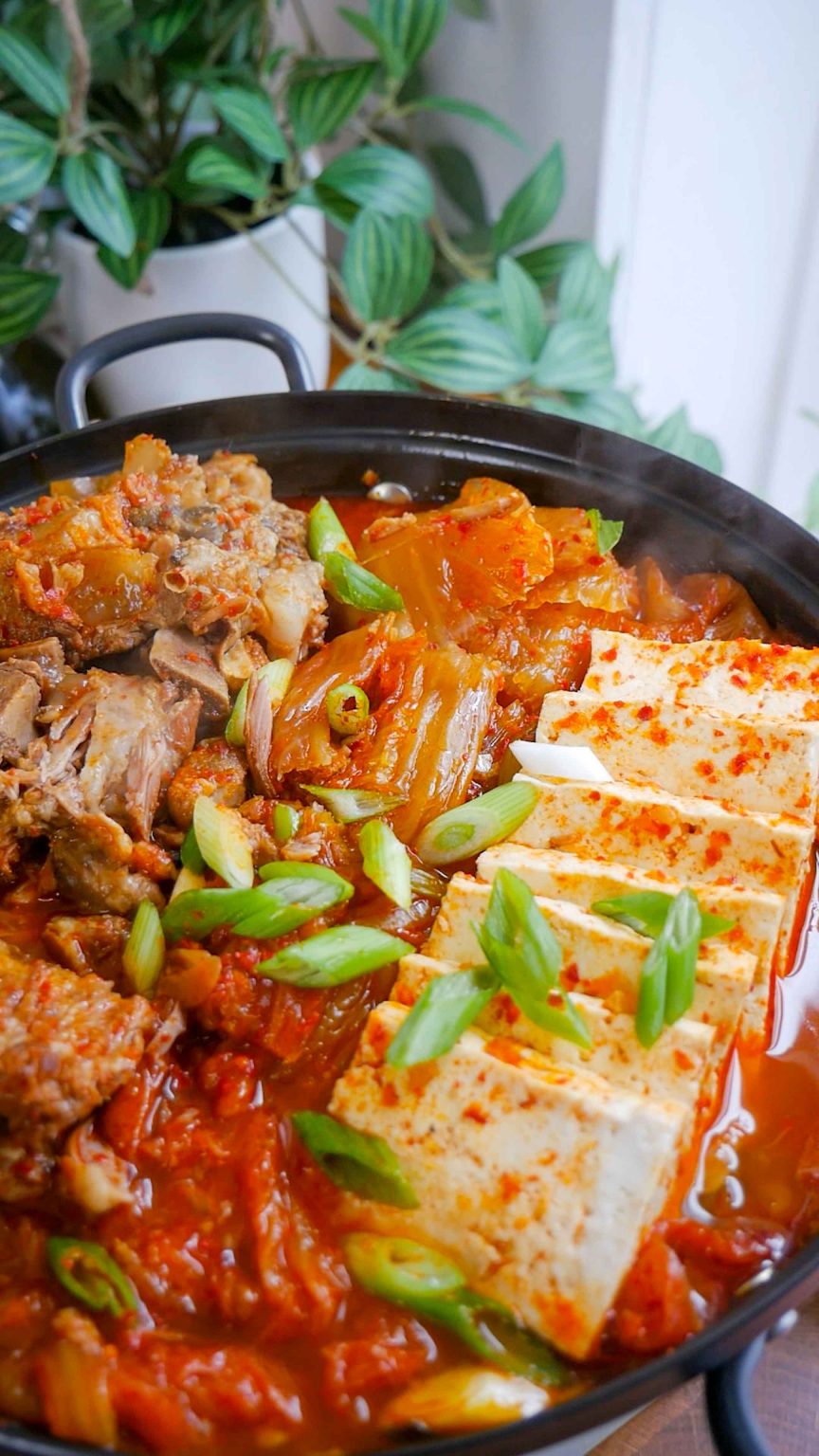 Braised Pork Kimchi Jjim Recipe - 등뼈 김치찜 - Jecca Chantilly