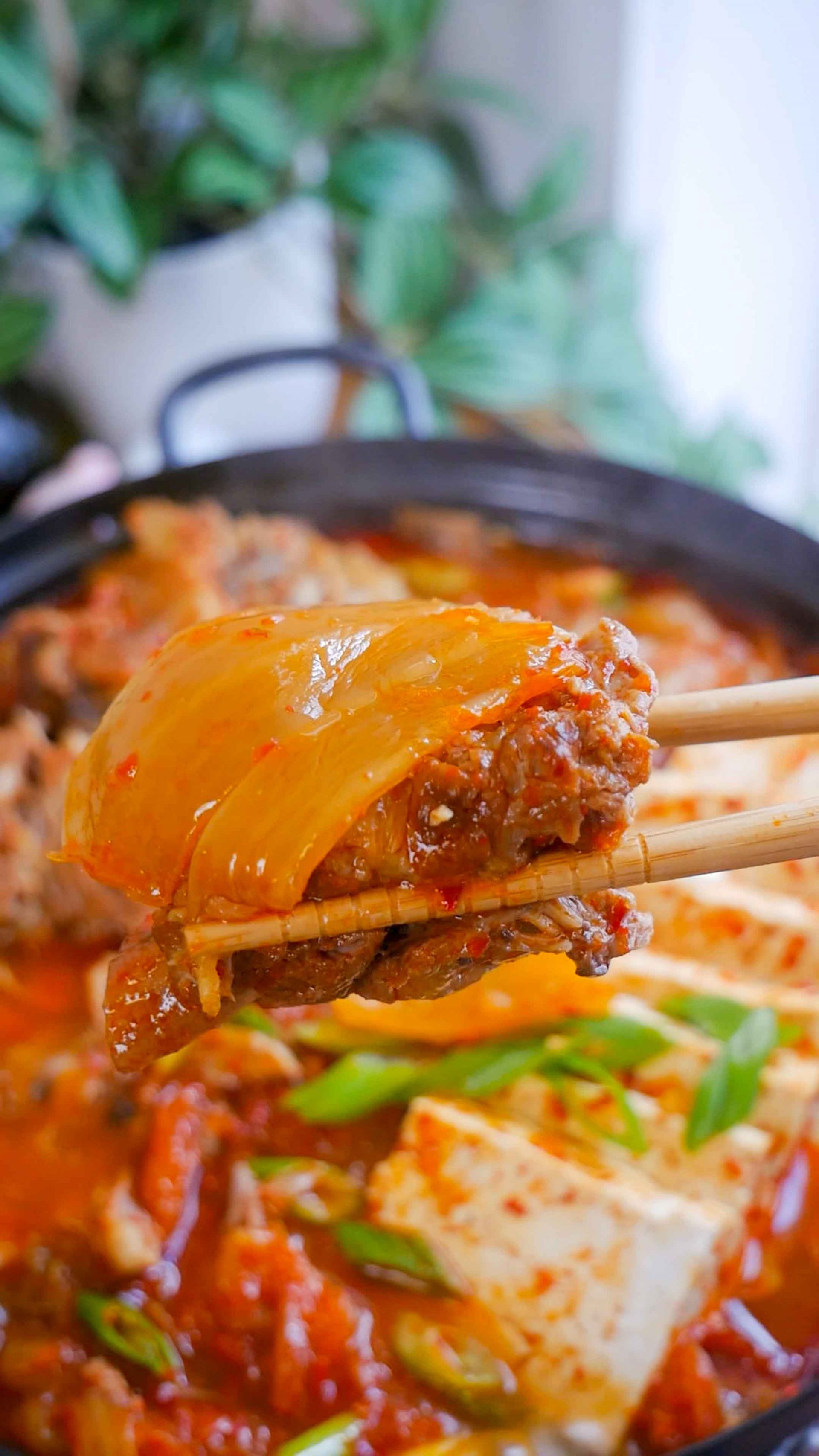 Braised Pork Kimchi Jjim Recipe - 등뼈 김치찜 - Jecca Chantilly