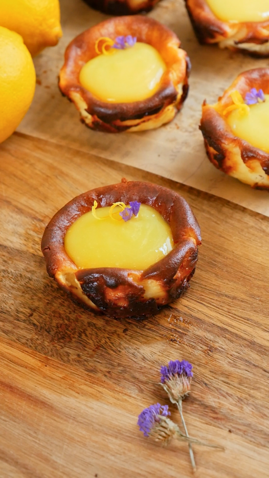mini-lemon-basque-cheesecakes
